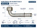 Końcówka do klimatyzacji M27x2 90° DN16 (5/8") wtyk Ø17 mm aluminiowa ABcenter1582