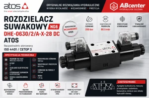 Rozdzielacz suwakowy NG6 DHE-0630/2/A-X-28 DC Atos