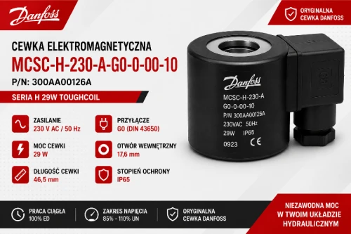 Cewka elektromagnetyczna Danfoss 300AA00126A 29 W