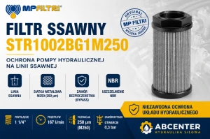 Filtr ssawny STR1002BG1M250 1 1/4" M250 z zaworem NBR MP Filtri