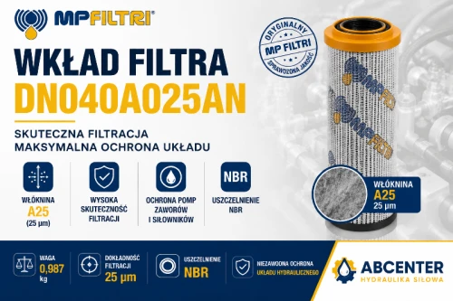 Wkład filtra MP Filtri DN040A025AN