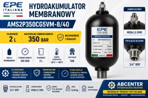 Hydroakumulator membranowy 2 l 350 bar AMS2P350CG5VM-8/40 EPE Italiana