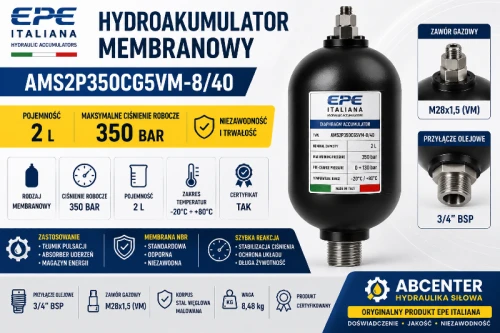 Hydroakumulator membranowy EPE AMS2P350CG5VM-8/40