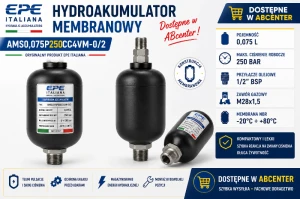 Hydroakumulator membranowy 0,075 l 250 bar AMS0,075P250CG4VM-0/2 EPE Italiana