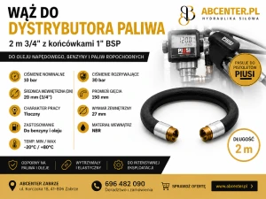 Wąż do dystrybutora paliwa 2 m 3/4" 1" BSP do PIUSI | ABcenter 