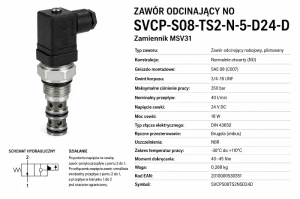 Zawór odcinający SVCP-S08-TS2-N-50D24-D NO zam. MSV31