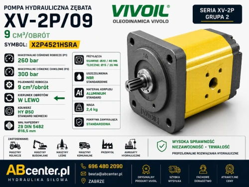 Pompa hydrauliczna zębata Vivoil XV-2P/09 X2P4521HSRA HY Ø50 ABcenter.pl