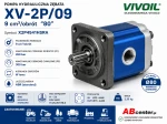Pompa hydrauliczna zębata XV-2P/09 9 cm³/obrót Ø80 Niemiecki standard X2P4541HSRA Vivoil
