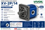 Pompa hydrauliczna zębata XV-2P/14 14 cm³/obrót Ø80 Niemiecki standard X2P4942HSRA Vivoil