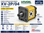 Pompa hydrauliczna zębata XV-2P/04 4 cm³/obrót HY50 Stożek 1:5 X2P4122FSRA Vivoil