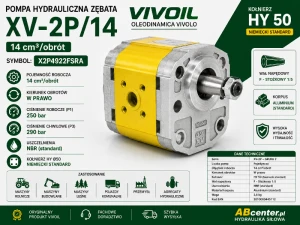 Pompa hydrauliczna zębata VIVOIL XV-2P/14 HY50 14 cm³/obr Prawa X2P4922FSRA 
