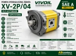 Pompa hydrauliczna zębata VIVOIL XV-2P/04 SAE A 4 cm³/obr Lewa X2P4151ISRA