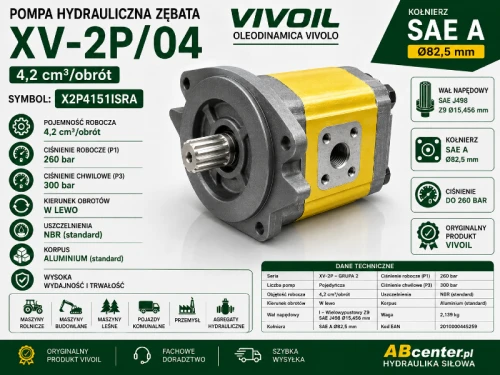 Pompa hydrauliczna VIVOIL XV-2P/04 SAE A X2P4151ISRA 4 cm3 ABcenter
