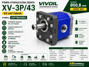 Pompa hydrauliczna zębata VIVOIL XV-3P/43 43 cm³/obr X3P7902AEEA