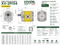 Rysunek techniczny pompy VIVOIL X2P4154IBBA 4,2 cm3