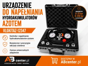 Urządzenie do napełniania i kontroli ciśnienia hydroakumulatorów azotem VLGKITAZ-12347