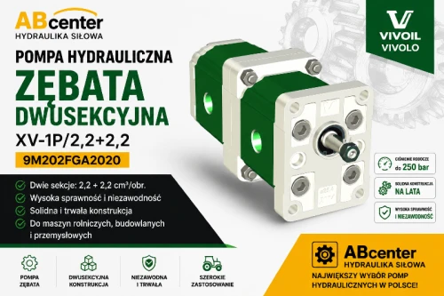Pompa hydrauliczna zębata dwusekcyjna Vivoil XV-1P 2,2+2,2 9M202FGA2020 ABcenter