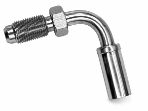 Końcówka do przewodu hamulcowego PTFE w oplocie stalowym M10x1 90° DN 3,2
