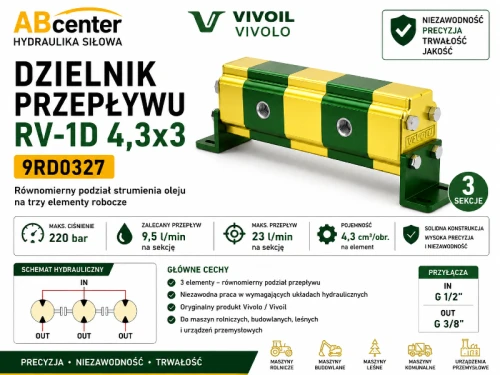 Dzielnik przepływu RV-1D 4,3x3 9RD0327 Vivolo Vivoil – ABcenter
