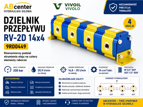 Dzielnik przepływu RV-2D 14x4 9RD0449 Vivolo Vivoil