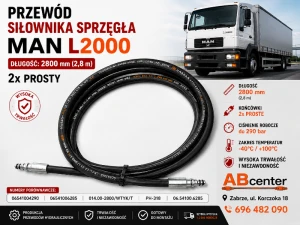 Przewód siłownika sprzęgła MAN L2000 2800 mm 2x prosty 06541004290