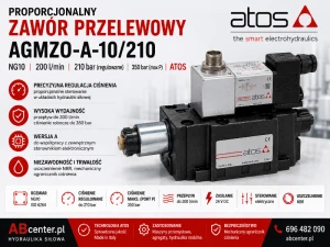 Proporcjonalny zawór przelewowy AGMZO-A-10/210 NG10 200 l/min Atos