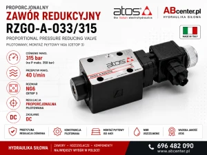Proporcjonalny zawór redukcyjny Atos RZGO-A-033/315 NG6 CETOP 3 315 bar 40 l/min