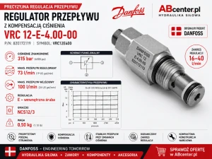 Regulator przepływu Danfoss VRC 12-E-4.00-00 z kompensacją ciśnienia 16–40 l/min 315 bar P/N 820172119
