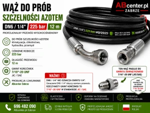 Wąż do prób szczelności azotem DN6 12 m 225 bar 7/16" UNF /JIC SAE 