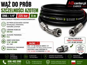 Wąż do prób szczelności azotem DN6 8 m 225 bar 7/16" UNF /JIC SAE  