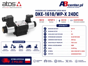 Rozdzielacz suwakowy Atos NG10 DKE-1610/WP-X 24DC