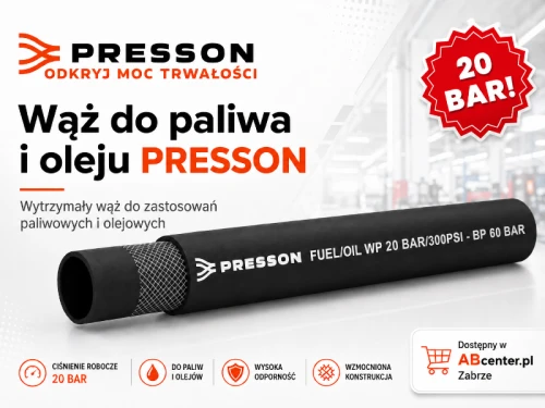 Wąż do paliwa PRESSON DN4 5/32 cala 20 bar krążek 25 m ABcenter