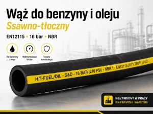 Wąż ssawno-tłoczny do benzyny i oleju CARBURANTI EN12115 DN38 1 1/2" 16 bar