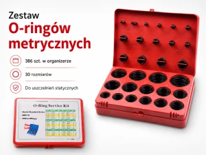 Zestaw O-ringów metrycznych M-KIT 386 szt. w organizerze