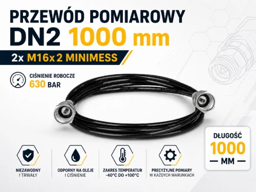 Przewód pomiarowy DN2 1000 mm M16x2 Minimess 630 bar ABcenter4283