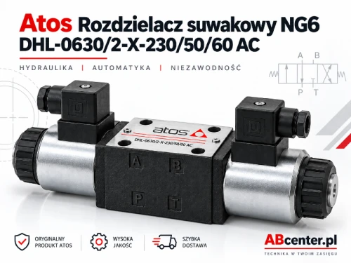 Rozdzielacz suwakowy Atos NG6 DHL-0630/2-X-230/50/60 AC