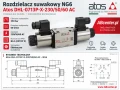 Rozdzielacz hydrauliczny Atos – schemat techniczny  DHL-0713P-X-230/50/60 AC