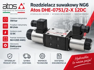 Rozdzielacz suwakowy NG6 Atos DHE-0751/2-X 12DC