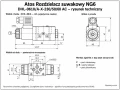 Techniczny rysunek rozdzielacza suwakowego NG6 Atos DHL-0610/A-X-230/50/60 AC