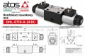 Rysunek techniczny rozdzielacza NG6 Atos DHL-0710-X-24 DC – wymiary i montaż