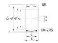 Spherical plain bearing GE40UK 2RS Eurosnodi sealed