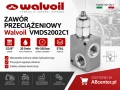 Zawór przeciążeniowy Walvoil VMDS2002C1 G3/8 20 l/min 90–350 bar stal