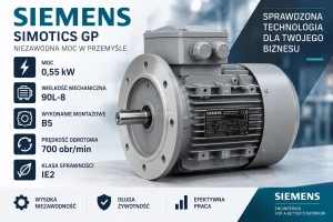 Silnik elektryczny Siemens 1LE1001-0ED42-2FA4 0,55kW 90L-8 B5 IE2 700 obr/min