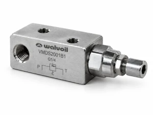 Zawór przeciążeniowy Walvoil VMDS2001B1 G1/4 20 l/min 50–240 bar stal