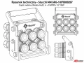 Rysunek techniczny złącza hydraulicznego Stucchi MM GR6-9 6× FAP9PA 1/2" BSP