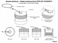 Rysunek techniczny aluminiowej zaślepki z linką 815305073