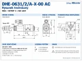Rysunek techniczny zaworu hydraulicznego DHE-0631