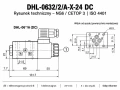 Rysunek techniczny zaworu hydraulicznego DHL-0632