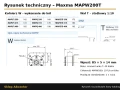 Silnik orbitalny Maxma MAPW200T rysunek techniczny