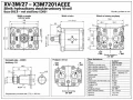 Rysunek techniczny silnika Vivoil XV-3M/27 X3M7201AEEE